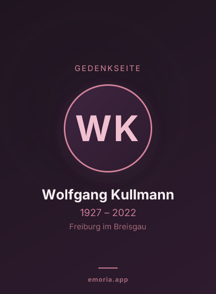 Gedenkportrait von Wolfgang Kullmann
