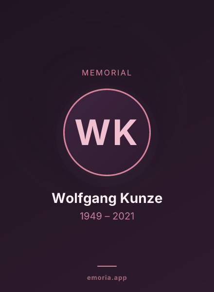 Memorial portrait of Wolfgang Kunze