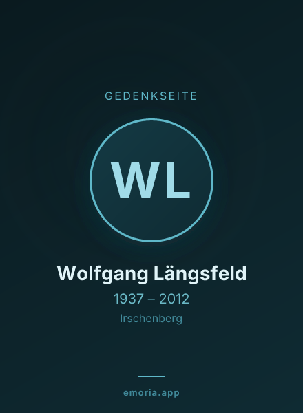 Gedenkportrait von Wolfgang Längsfeld