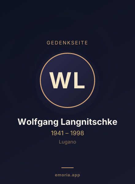 Gedenkportrait von Wolfgang Langnitschke