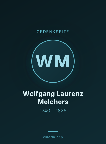 Gedenkportrait von Wolfgang Laurenz Melchers