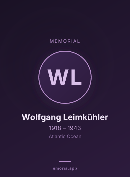 Memorial portrait of Wolfgang Leimkühler