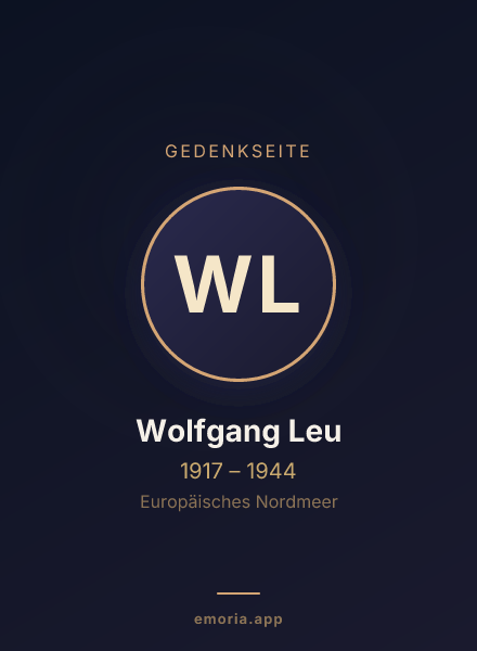 Gedenkportrait von Wolfgang Leu