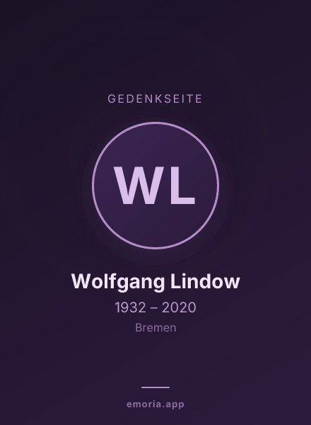 Gedenkportrait von Wolfgang Lindow