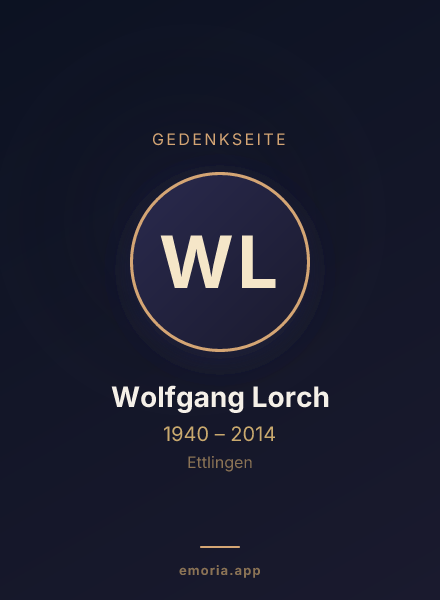 Gedenkportrait von Wolfgang Lorch