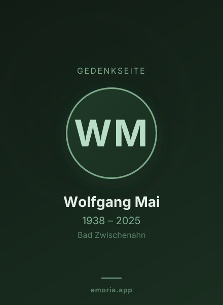 Gedenkportrait von Wolfgang Mai