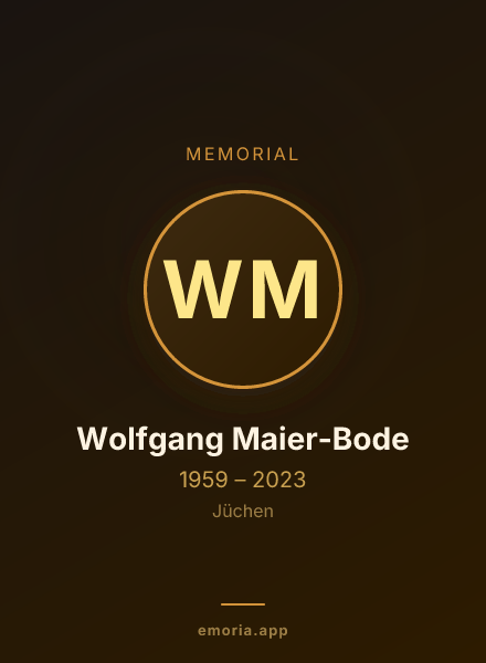 Memorial portrait of Wolfgang Maier-Bode