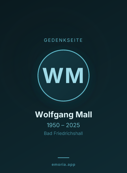 Gedenkportrait von Wolfgang Mall