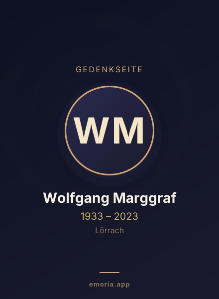 Gedenkportrait von Wolfgang Marggraf