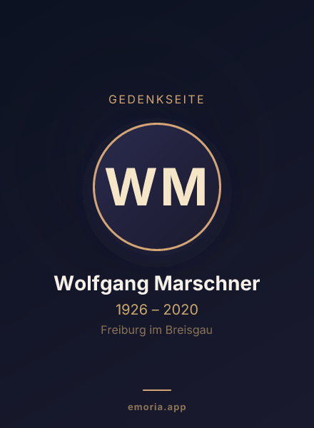 Gedenkportrait von Wolfgang Marschner