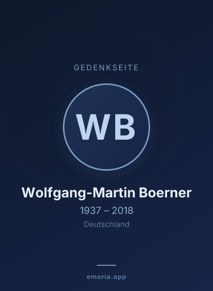 Gedenkportrait von Wolfgang-Martin Boerner