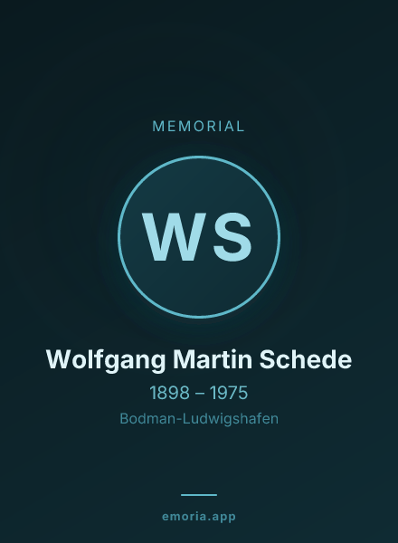 Memorial portrait of Wolfgang Martin Schede
