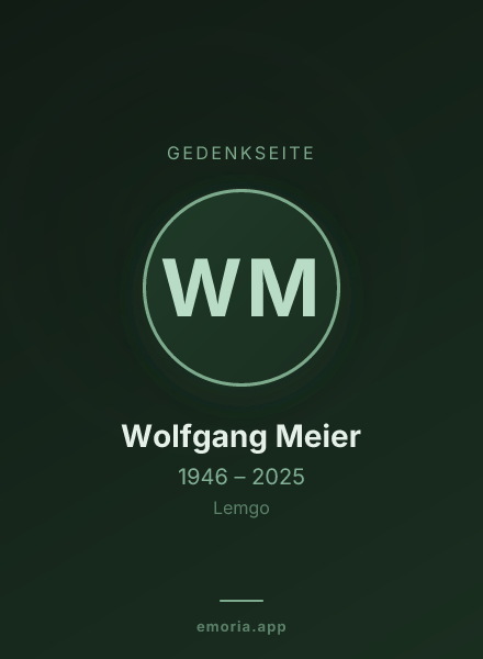 Gedenkportrait von Wolfgang Meier