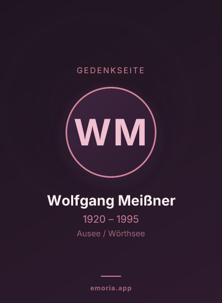 Gedenkportrait von Wolfgang Meißner