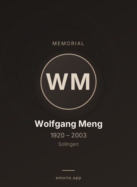 Memorial portrait of Wolfgang Meng