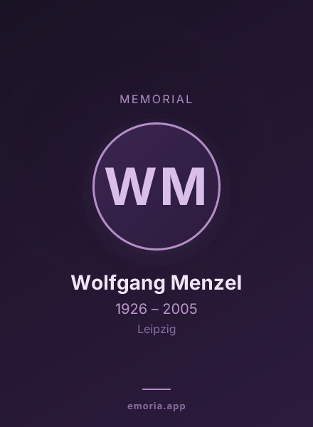 Memorial portrait of Wolfgang Menzel