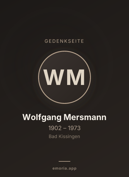 Gedenkportrait von Wolfgang Mersmann
