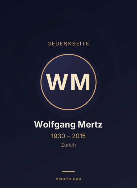 Gedenkportrait von Wolfgang Mertz