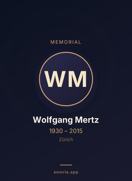 Memorial portrait of Wolfgang Mertz