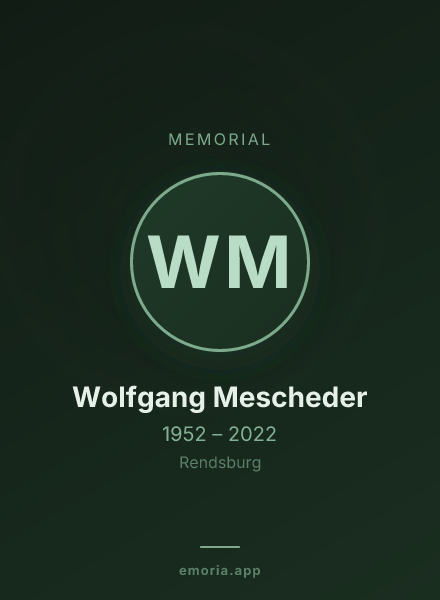 Memorial portrait of Wolfgang Mescheder