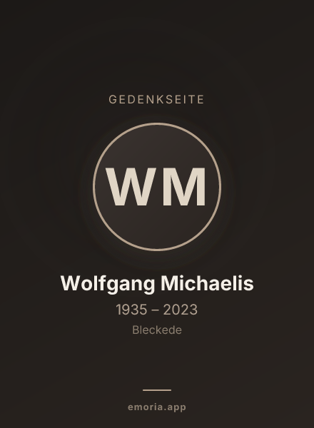 Gedenkportrait von Wolfgang Michaelis
