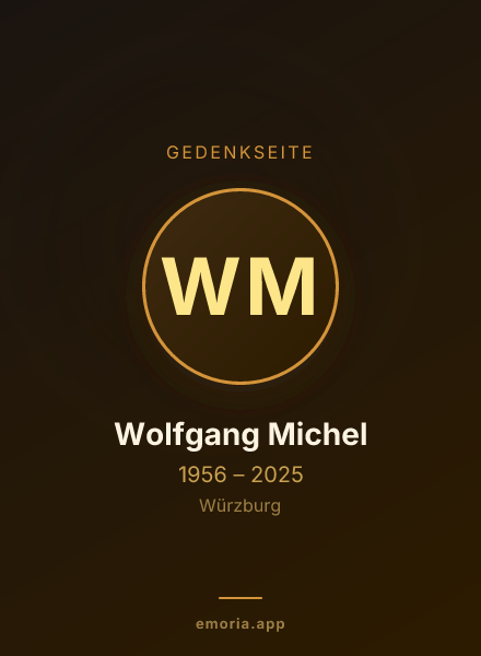 Gedenkportrait von Wolfgang Michel