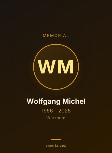 Memorial portrait of Wolfgang Michel