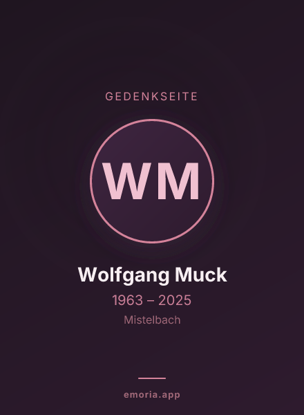 Gedenkportrait von Wolfgang Muck