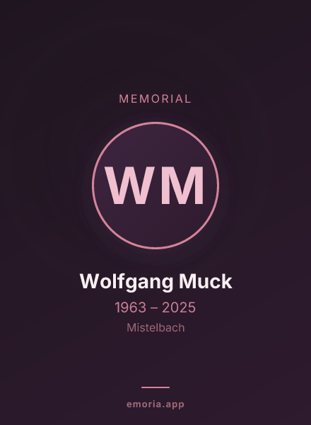 Memorial portrait of Wolfgang Muck