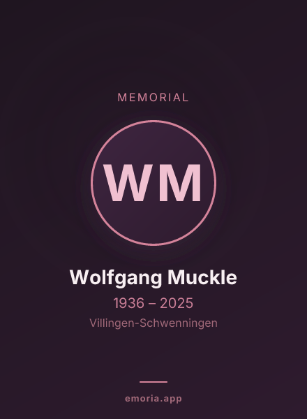 Memorial portrait of Wolfgang Muckle