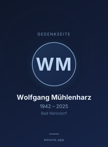 Gedenkportrait von Wolfgang Mühlenharz