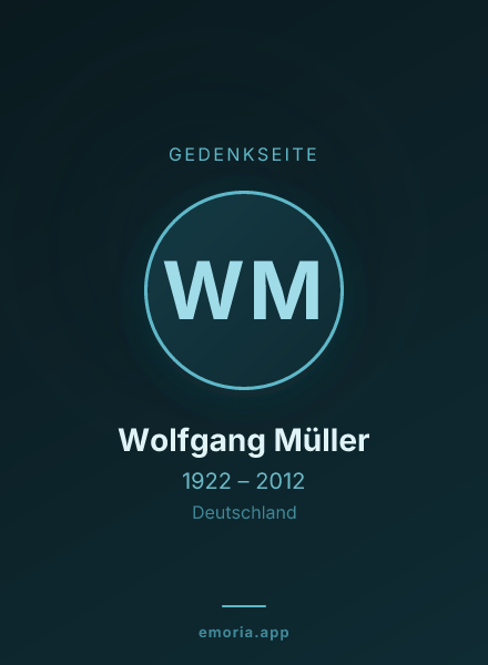 Gedenkportrait von Wolfgang Müller