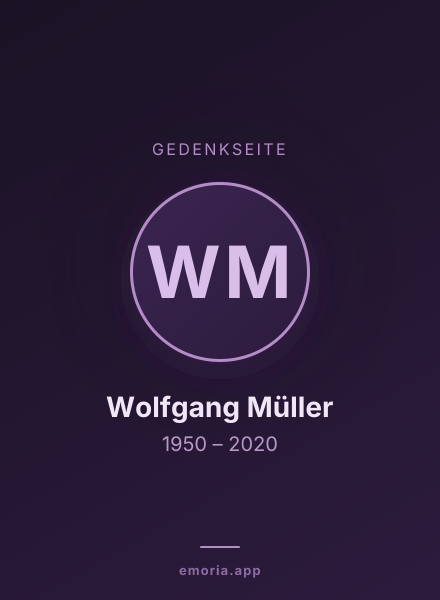 Gedenkportrait von Wolfgang Müller