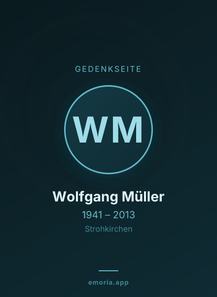 Gedenkportrait von Wolfgang Müller