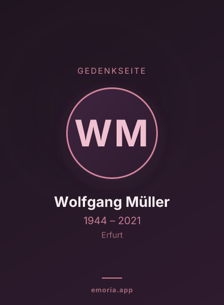 Gedenkportrait von Wolfgang Müller