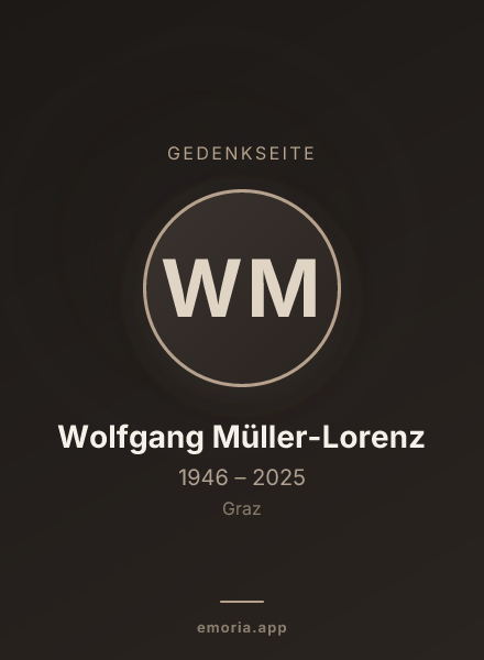Gedenkportrait von Wolfgang Müller-Lorenz