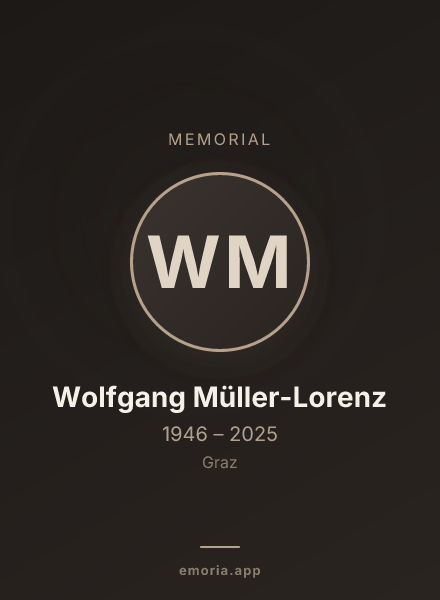 Memorial portrait of Wolfgang Müller-Lorenz