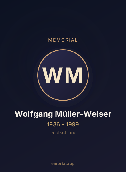 Memorial portrait of Wolfgang Müller-Welser