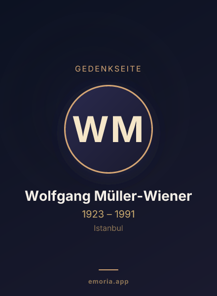 Gedenkportrait von Wolfgang Müller-Wiener