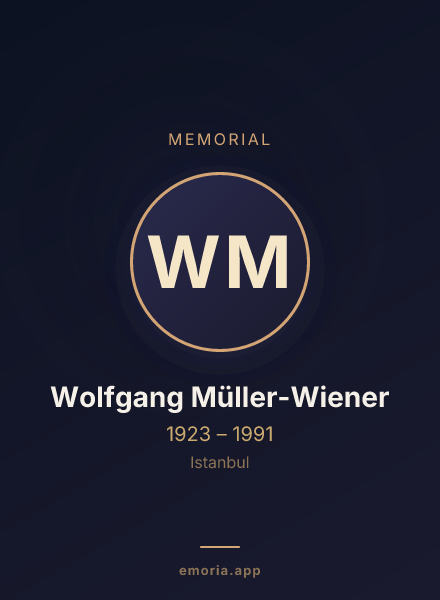 Memorial portrait of Wolfgang Müller-Wiener