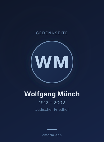 Gedenkportrait von Wolfgang Münch