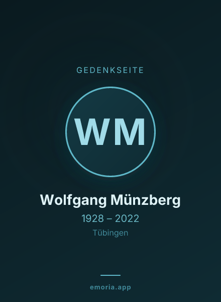 Gedenkportrait von Wolfgang Münzberg
