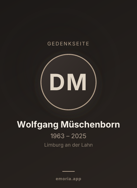 Gedenkportrait von Dr. Wolfgang Müschenborn