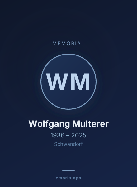 Memorial portrait of Wolfgang Multerer