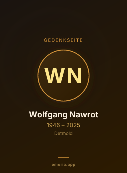 Gedenkportrait von Wolfgang Nawrot
