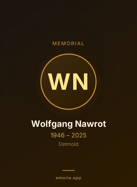 Memorial portrait of Wolfgang Nawrot