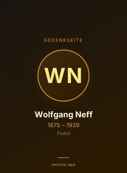 Gedenkportrait von Wolfgang Neff