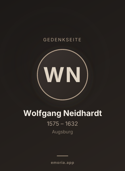 Gedenkportrait von Wolfgang Neidhardt