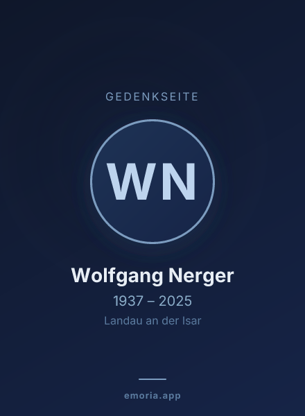 Gedenkportrait von Wolfgang Nerger