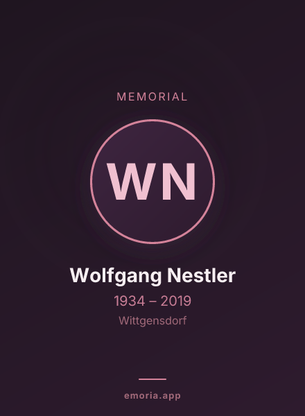 Memorial portrait of Wolfgang Nestler